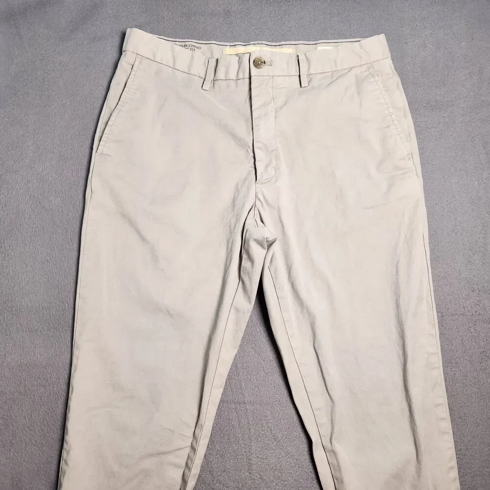 Banana Republic Pants Men 34X30 (33X29) Cliff Gray Lived In Chino Athletic Fit